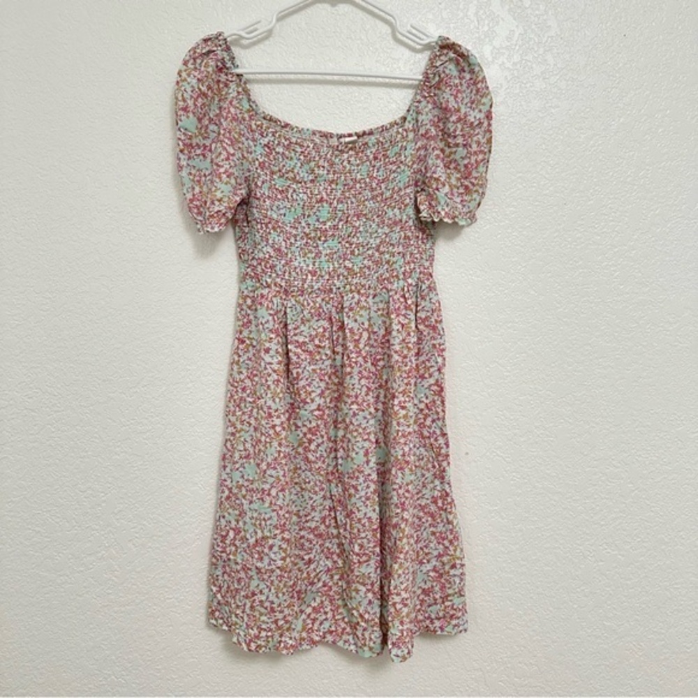 Roxy Summer Mini Dress with Puff Sleeve